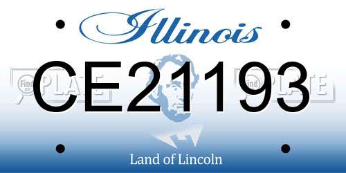 CE21193 Illinois License Plate