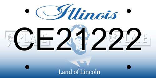 CE21222 Illinois License Plate