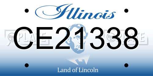 CE21338 Illinois License Plate