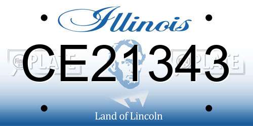 CE21343 Illinois License Plate