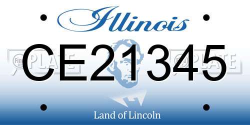 CE21345 Illinois License Plate