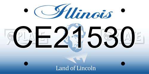 CE21530 Illinois License Plate