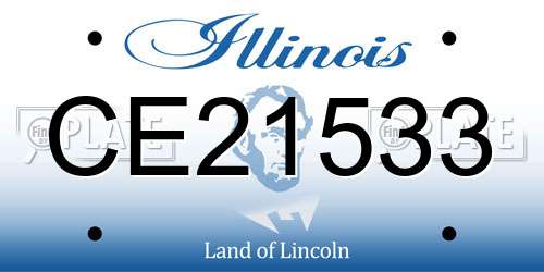 CE21533 Illinois License Plate