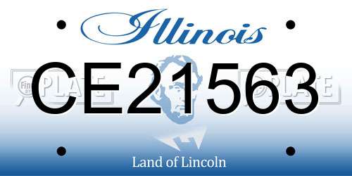 CE21563 Illinois License Plate