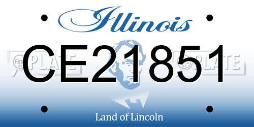 CE21851 Illinois License Plate