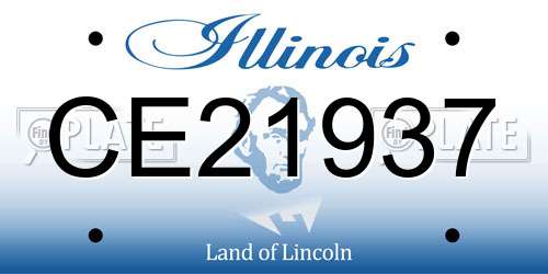 CE21937 Illinois License Plate