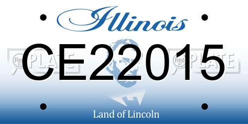 CE22015 Illinois License Plate
