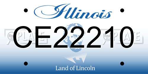 CE22210 Illinois License Plate