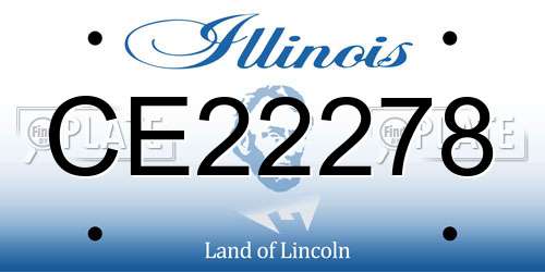 CE22278 Illinois License Plate