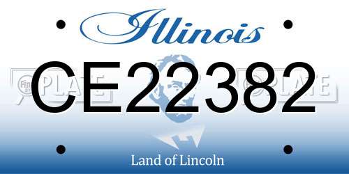 CE22382 Illinois License Plate