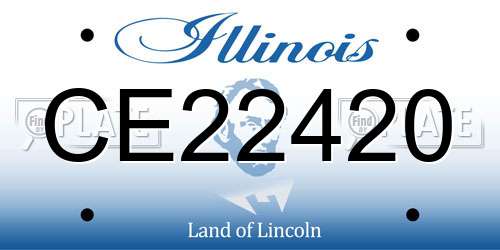 CE22420 Illinois License Plate