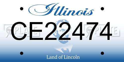 CE22474 Illinois License Plate