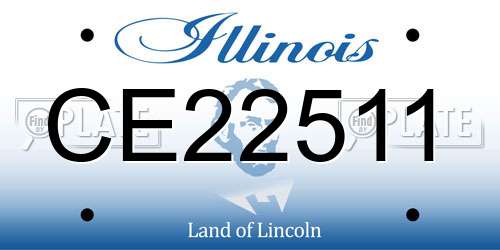 CE22511 Illinois License Plate