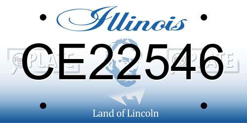 CE22546 Illinois License Plate