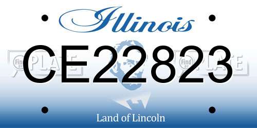 CE22823 Illinois License Plate