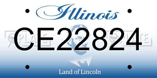 CE22824 Illinois License Plate