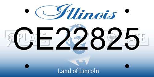 CE22825 Illinois License Plate