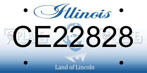 CE22828 Illinois License Plate