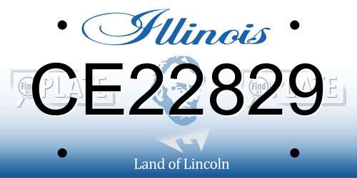 CE22829 Illinois License Plate