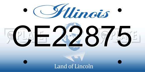 CE22875 Illinois License Plate