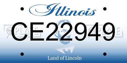 CE22949 Illinois License Plate