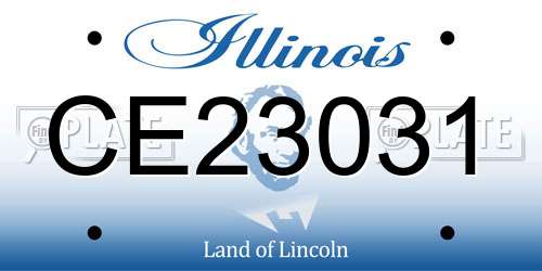 CE23031 Illinois License Plate