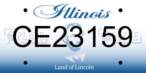 CE23159 Illinois License Plate