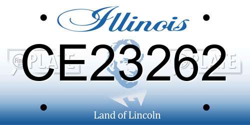 CE23262 Illinois License Plate