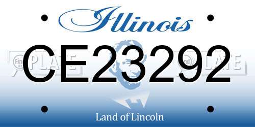 CE23292 Illinois License Plate