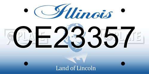CE23357 Illinois License Plate