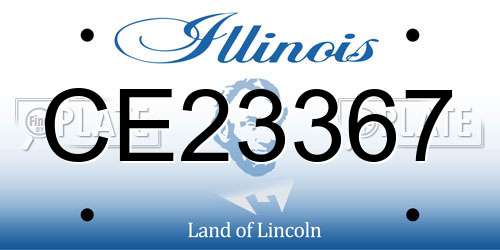 CE23367 Illinois License Plate