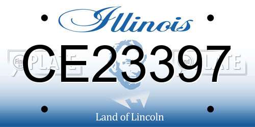 CE23397 Illinois License Plate