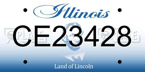 CE23428 Illinois License Plate