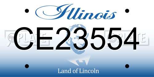 CE23554 Illinois License Plate