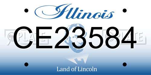 CE23584 Illinois License Plate