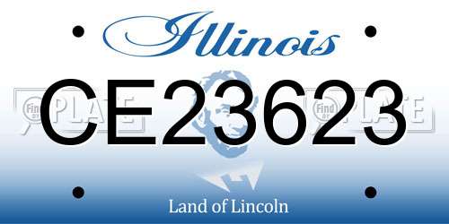 CE23623 Illinois License Plate