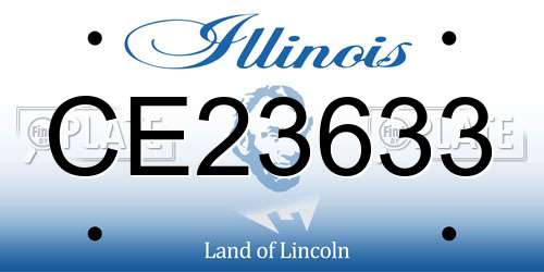 CE23633 Illinois License Plate