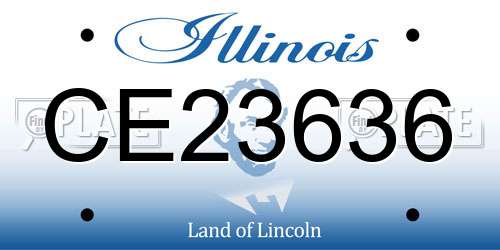 CE23636 Illinois License Plate