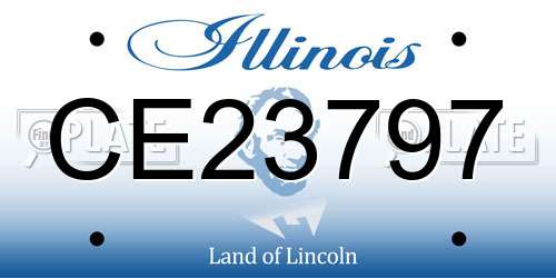 CE23797 Illinois License Plate
