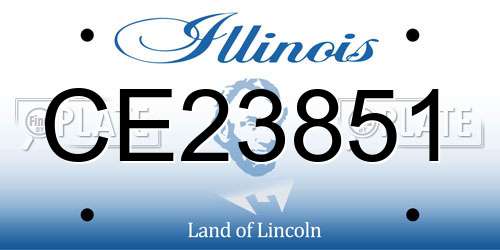 CE23851 Illinois License Plate