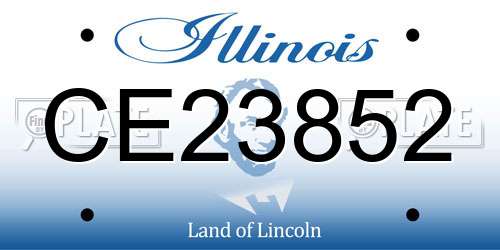CE23852 Illinois License Plate