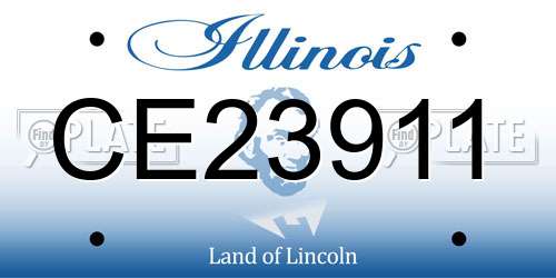 CE23911 Illinois License Plate