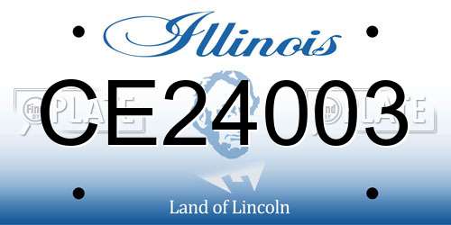 CE24003 Illinois License Plate