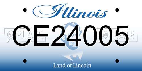 CE24005 Illinois License Plate