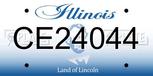 CE24044 Illinois License Plate