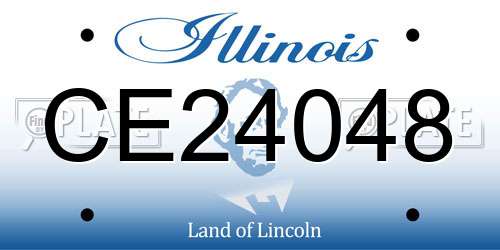 CE24048 Illinois License Plate