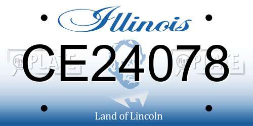 CE24078 Illinois License Plate