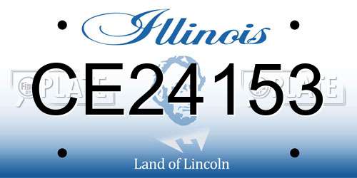 CE24153 Illinois License Plate