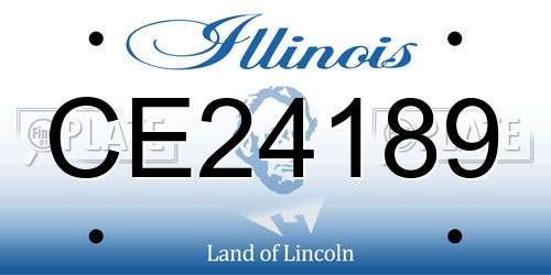 CE24189 Illinois License Plate