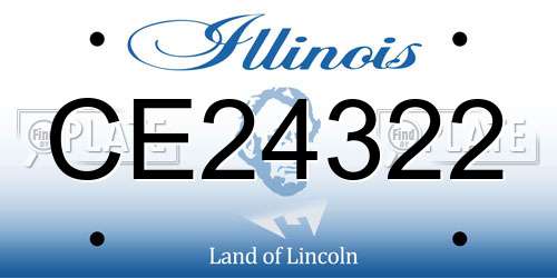 CE24322 Illinois License Plate
